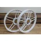 Puch Maxi, Hvid stjernefælge sæt - Mopedspeed.dk