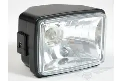 Forlygte Komplet Sort Firkant - Tomos A35 - 