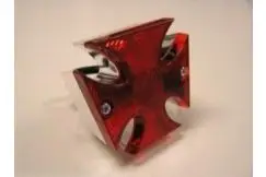 Baglygte Lille Malteser Krom/Rød - Universal - 