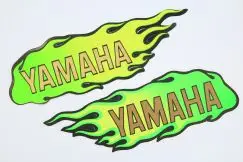 Sticker Flame Lysegrøn - Yamaha - Stafferinger