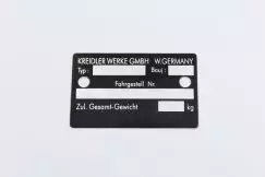 Typeplade - Kreidler årgang 1977-80 - Accessories