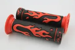 Håndtag 22/24 Sort/Rød Flame, NC - Universal - Styr & Håndtag