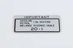 Mærkat blandingsforhold - Yamaha FS1 - Stafferinger & Stickers