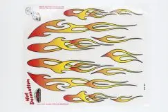 Klistermærke ark med flammer - Stafferinger & Stickers