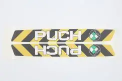 Stafferinger til tank Sort/Gul - Puch Maxi - Stafferinger & Stickers