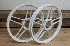 Stjernefælg sæt 17" Alu Hvid - Puch Maxi - Eger & Fælge