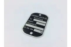 Typeplade - Zweirad Union - 